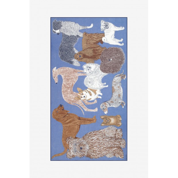 Inoui Editions medvilnės skara TOUTOU BLUE